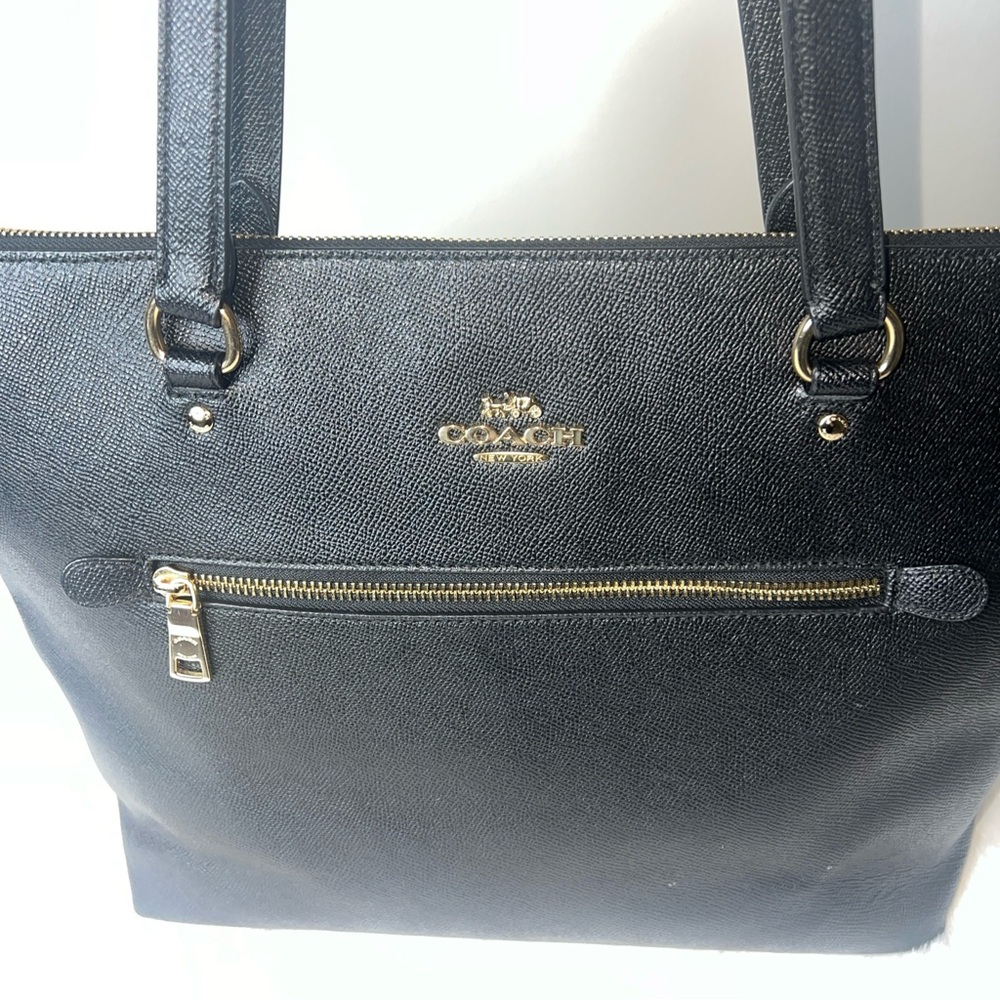 Coach Black Leather Tote Bag - Picture 3 of 10